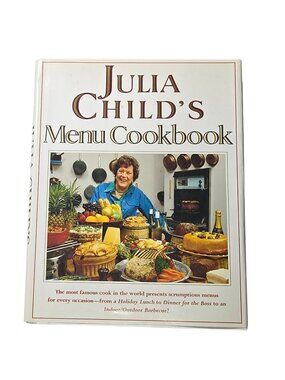 Julia Child's Menu Cookbook Julia Child Food & Drink Wings Hardcover Dust Jacket